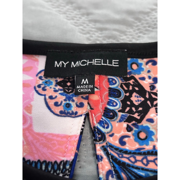 My Michelle Floral Paisley Sleeveless Skater Dress Size M - Picture 7 of 10